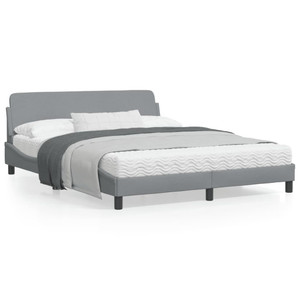  Bed Frame "Dover" Light Gray 59.8"x79.9" Fabric A949-373288