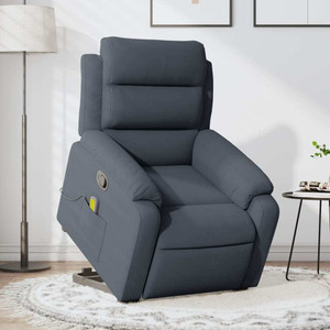  Stand up Massage Recliner Chair Dark Gray Velvet A949-3206181