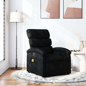  Massage Recliner Chair Black Fabric A949-371703