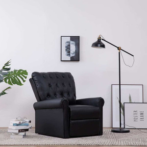  Reclining Chair Black Faux Leather A949-282274