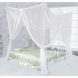 White Mosquito Net Bed Canopy Mesh Netting - size Full Queen King Q280-JRFCLEW2489281