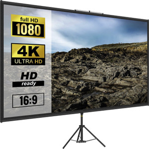 Tripod Projector Screen with Stand 100inch 16:9 4K HD Projection Screen Stand Wrinkle-Free Height A E415-TYPMDZC10016968W7V0