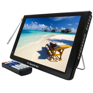 Trexonic Ultra Lightweight Rechargeable Widescreen 12" LED Portable TV with HDMI, SD, MMC, USB, VGA D970-TR-D12