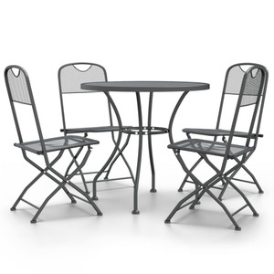 5 Piece Patio Dining Set Expanded Metal Mesh Anthracite A949-3084712