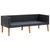 2 Piece Patio Lounge Set with Cushions Poly Rattan Black A949-3059336