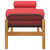 Patio Bench with Cushion Brown Poly Rattan Acacia A949-366302