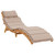 Sun Lounger with Cushion Taupe Solid Wood Acacia A949-367636