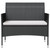 16 Piece Patio Lounge Set with Cushions Poly Rattan Black A949-3095956