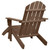 Patio Chair with Ottoman Wood Brown A949-45701
