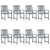Patio Chairs with Cushions 8 pcs Solid Acacia Wood Gray A949-3078228