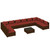 11 Piece Patio Lounge Set with Cushions Poly Rattan Brown A949-3101931