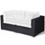 5 Piece Patio Lounge Set with Cushions Poly Rattan Black A949-42100