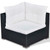 5 Piece Patio Lounge Set with Cushions Poly Rattan Black A949-42100
