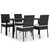 5 Piece Patio Dining Set Poly Rattan Black A949-3065695