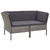 6 Piece Patio Lounge Set with Cushions Poly Rattan Gray A949-48950