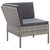 6 Piece Patio Lounge Set with Cushions Poly Rattan Gray A949-48950