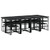 13 Piece Patio Dining Set with Cushions Black Textilene A949-3295085