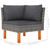 4 Piece Patio Lounge Set with Cushions Poly Rattan Gray A949-3059709