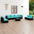 9 Piece Patio Lounge Set with Cushions Poly Rattan Black A949-3102257