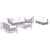 9 Piece Patio Lounge Set with Cushions Poly Rattan Black A949-3102257