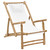 Deck Chair Bamboo and Canvas Cream White A949-318594
