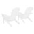 Patio Adirondack Chairs with Tea Table Solid Wood Fir White A949-310067