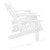 Patio Adirondack Chairs with Tea Table Solid Wood Fir White A949-310067