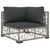 8 Piece Patio Lounge Set with Cushions Poly Rattan Gray A949-48301