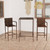 3 Piece Patio Bar Set Poly Rattan Brown A949-3064836