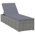 Sun Lounger with Cushion Poly Rattan Gray A949-46220
