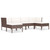 6 Piece Patio Lounge Set with Cushions Poly Rattan Brown A949-3056961