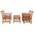 4 Piece Patio Lounge Set Solid Acacia Wood A949-3057971