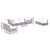 8 Piece Patio Lounge Set with Cushions Poly Rattan Brown A949-3102251