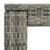 Patio Bar Table Gray 23.8"x23.8"x43.5" Poly Rattan A949-45872