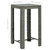 Patio Bar Table Gray 23.8"x23.8"x43.5" Poly Rattan A949-45872