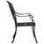 Patio Chairs 2 pcs Cast Aluminum Black A949-315568