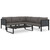 6 Piece Patio Lounge Set with Cushions Poly Rattan Anthracite A949-49409