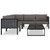 6 Piece Patio Lounge Set with Cushions Poly Rattan Anthracite A949-49409