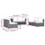 6 Piece Patio Lounge Set with Cushions Poly Rattan Brown A949-3102211