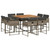 9 Piece Patio Dining Set with Cushions Gray Poly Rattan A949-3278149