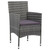 Patio Dining Chairs 2 pcs Poly Rattan Gray A949-46180