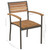 Stackable Patio Chairs 2 pcs Solid Acacia Wood and Steel A949-44236