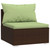 7 Piece Patio Lounge Set with Cushions Poly Rattan Brown A949-3101828