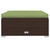 7 Piece Patio Lounge Set with Cushions Poly Rattan Brown A949-3101828