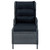 Reclining Patio Chair with Footstool Poly Rattan Dark Gray A949-313303
