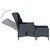 Reclining Patio Chair with Footstool Poly Rattan Dark Gray A949-313303