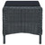 Reclining Patio Chair with Footstool Poly Rattan Dark Gray A949-313303