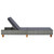 Sunbed with Cushion Poly Rattan Gray A949-310475