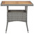 Patio Dining Table Gray Poly Rattan and Solid Acacia Wood A949-46172
