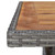 Patio Dining Table Gray Poly Rattan and Solid Acacia Wood A949-46172